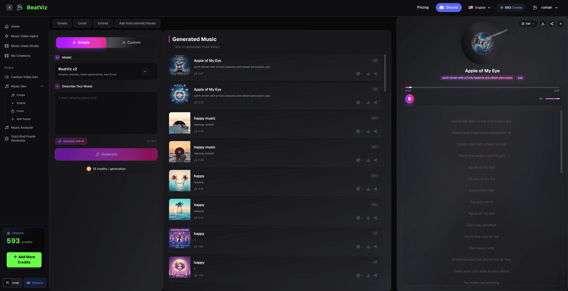 AI Music Toolkit Engine | beatviz ai music video generator
